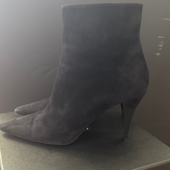 Saint Laurent suade Black Heeled Boots - Picture 4 of 10